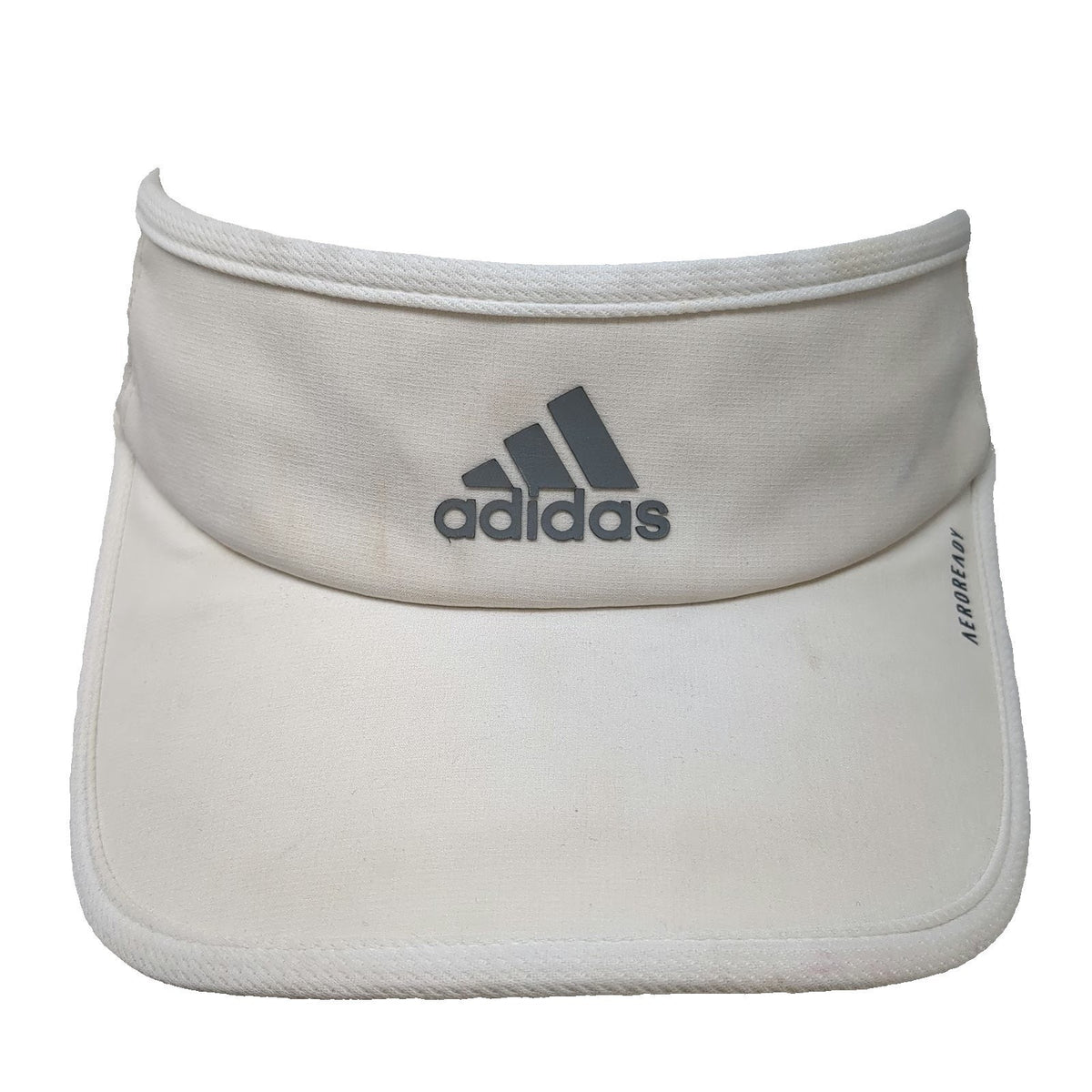 Adidas Visor White One Size Aeroready Moisture Wicking Strapback Golf Tennis Hat
