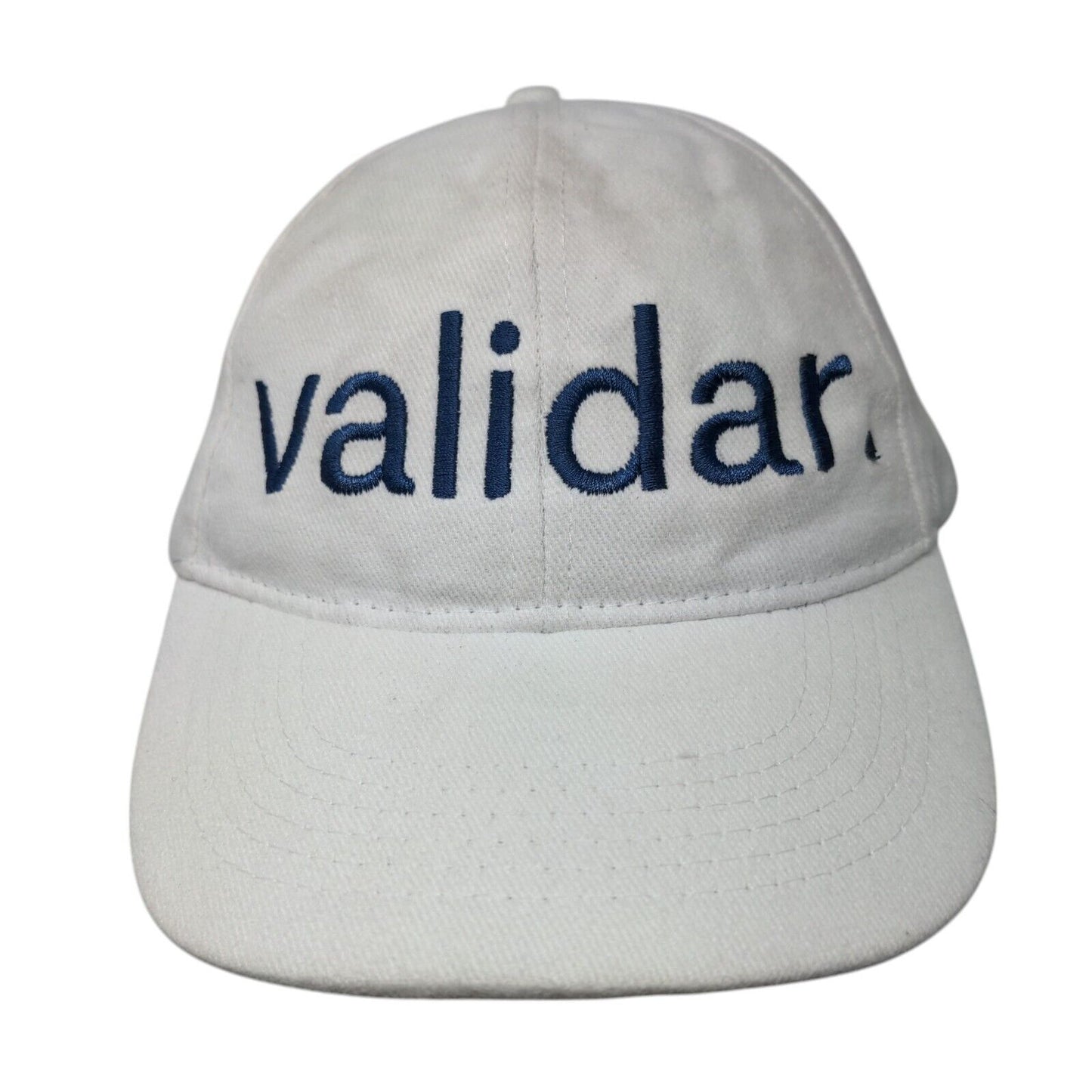 Validar Slideback Hat White One Size Adjustable Embroidered 6 Panel