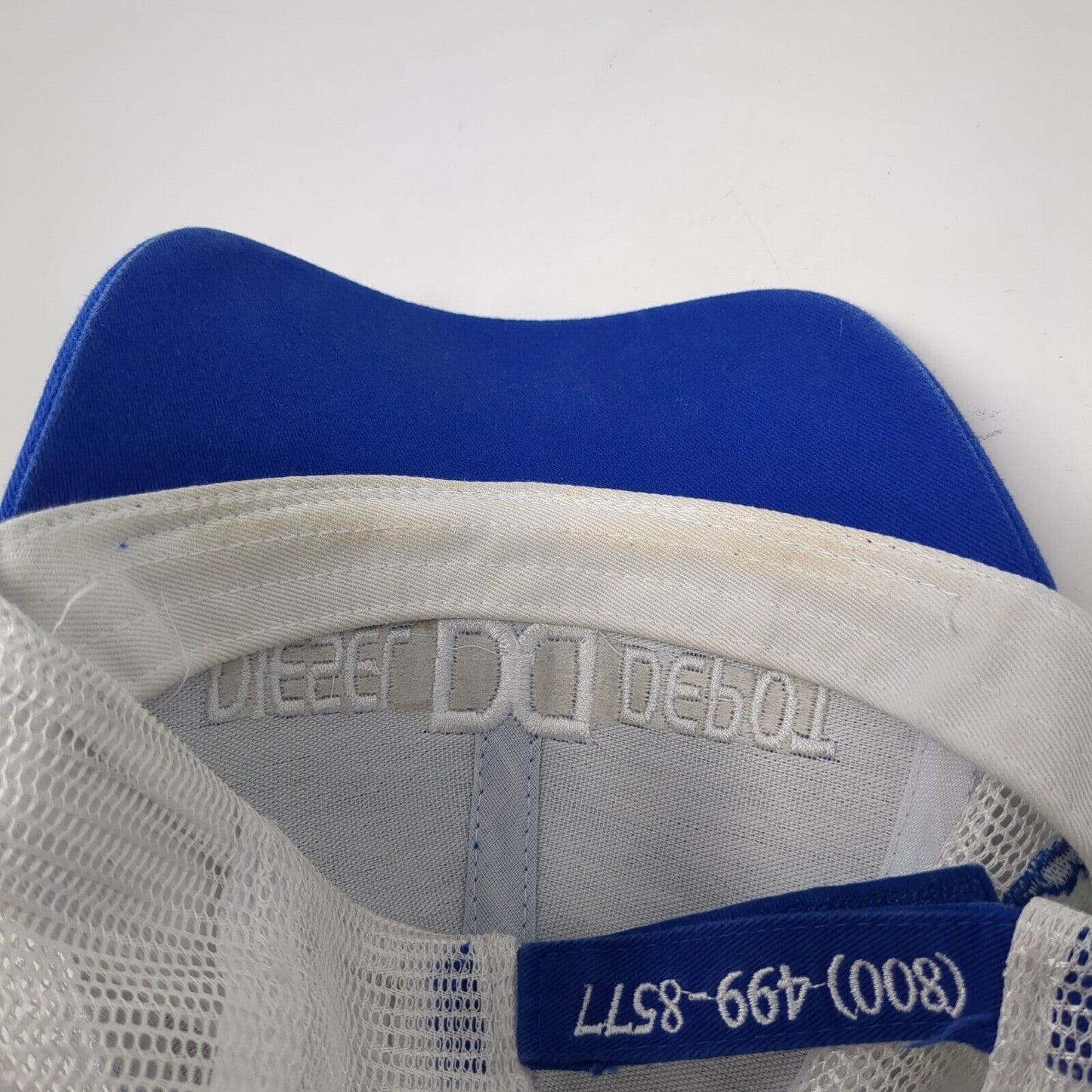 Diesel Depot Since 2000 Strapback Trucker Hat Blue One Size Mesh Back