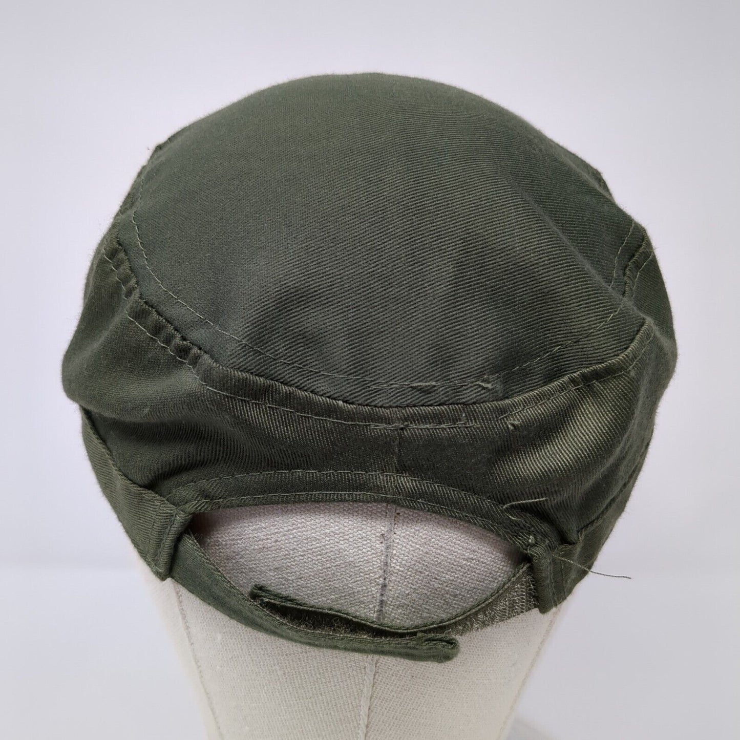 USA Flag Patch Strapback Cadet Army Cap Hat Green One Size Adjustable