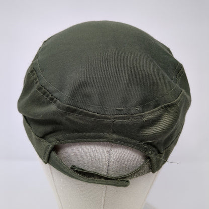 USA Flag Patch Strapback Cadet Army Cap Hat Green One Size Adjustable