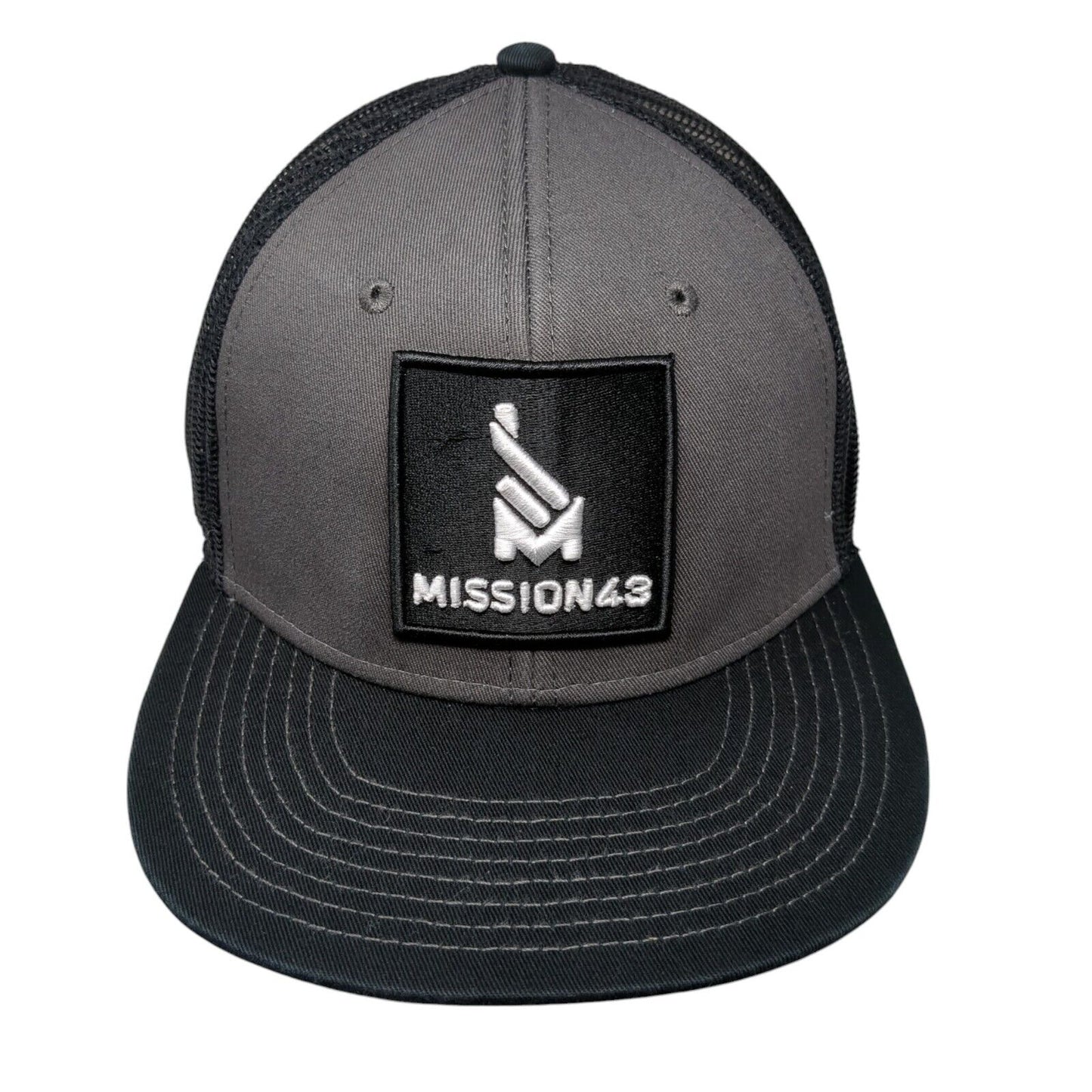 Mission43 Snapback Mesh Back Trucker Hat Black OSFM Colorblock