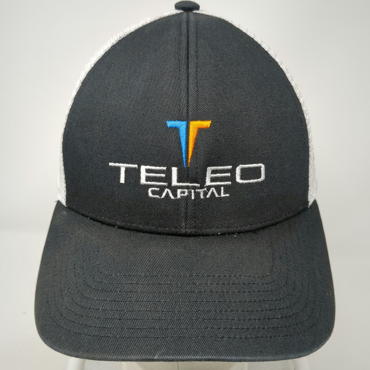 Adidas Trucker Hat Black One Size Teleo Capital Mesh Snapback Structured Logo