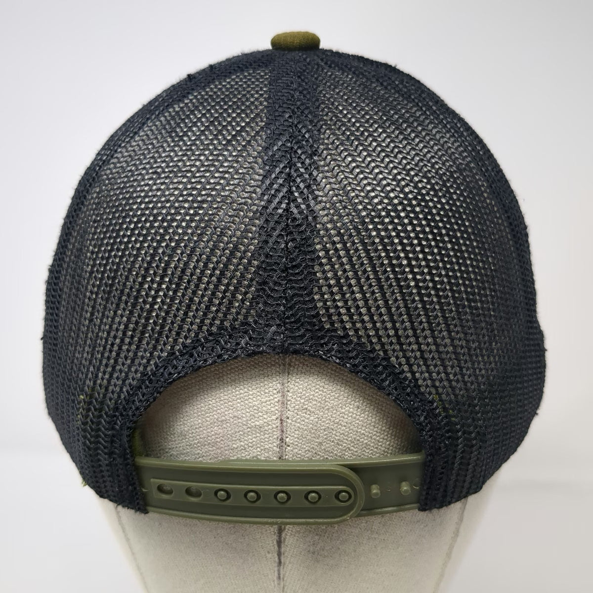 Runs Deep Tactical Trucker Hat Green Black One Size Mesh Snapback American Flag