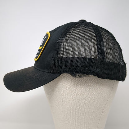 Rural Cloth Trucker Hat Black One Size Support Local Farmers Patch Snapback Mesh