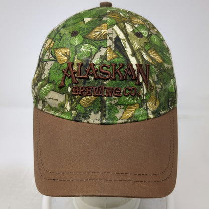 Alaskan Brewing Co Baseball Cap Green Brown One Size Camo Leaf Beer Brewery Hat