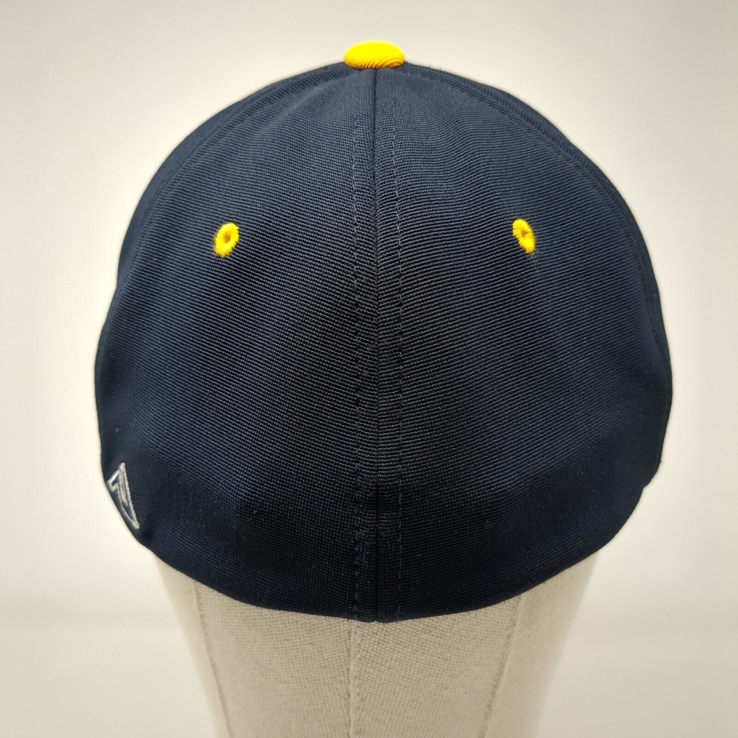 MYB Fitted Hat Blue 7 3/8-8 Embroidered Vented Holes 6 Panel Pacific Headwear