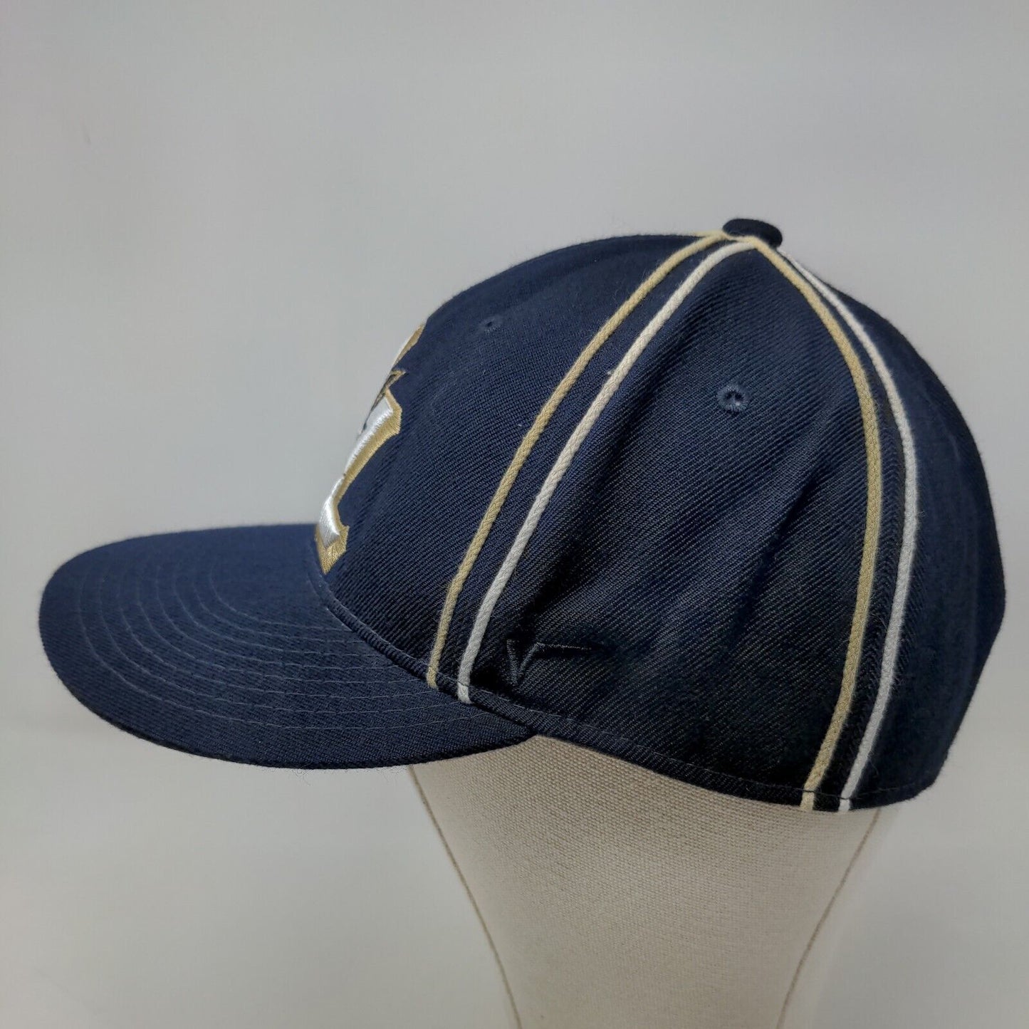 Velocity Men's Fitted Hat Blue Size 7 3/8 Embroidered Legacy Lightning Logo