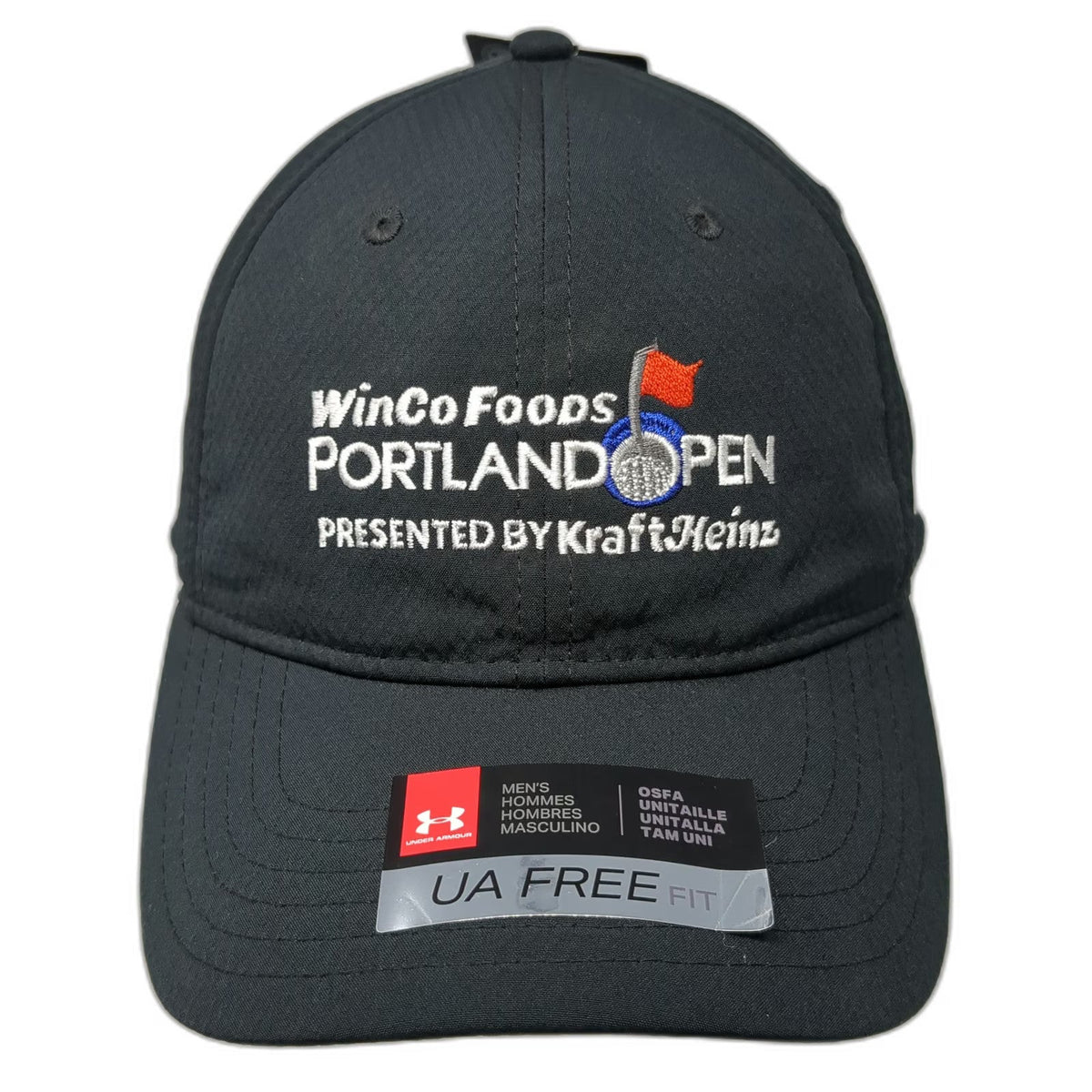 Under Armour Baseball Cap Black One Size WinCo Foods Portland Open Golf Hat Tour