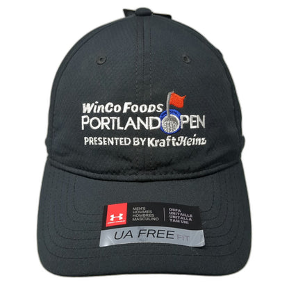 Under Armour Baseball Cap Black One Size WinCo Foods Portland Open Golf Hat Tour