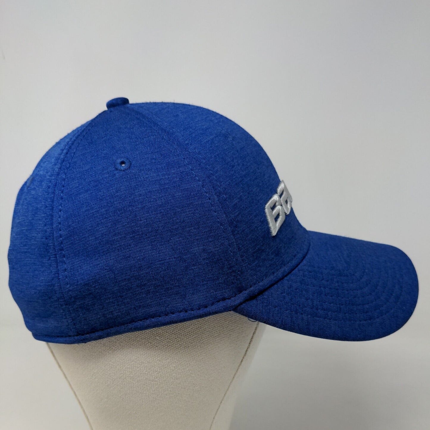 New Era Men's Fitted Hat Blue Size M-L Embroidered Bauer Logo Polyester