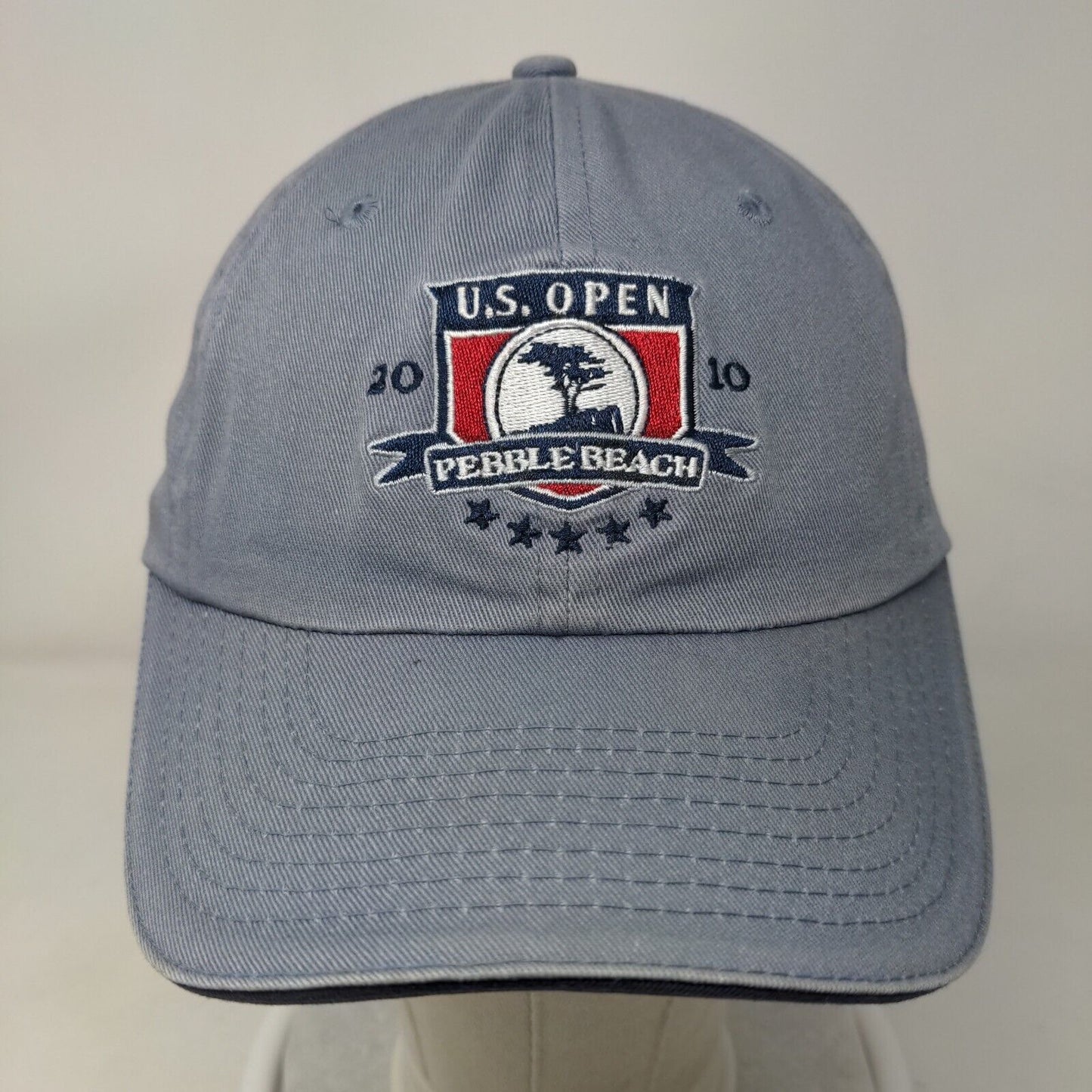 USGA US Open 2010 Pebble Beach Slideback Hat Blue Adjustable Embroidered Logo