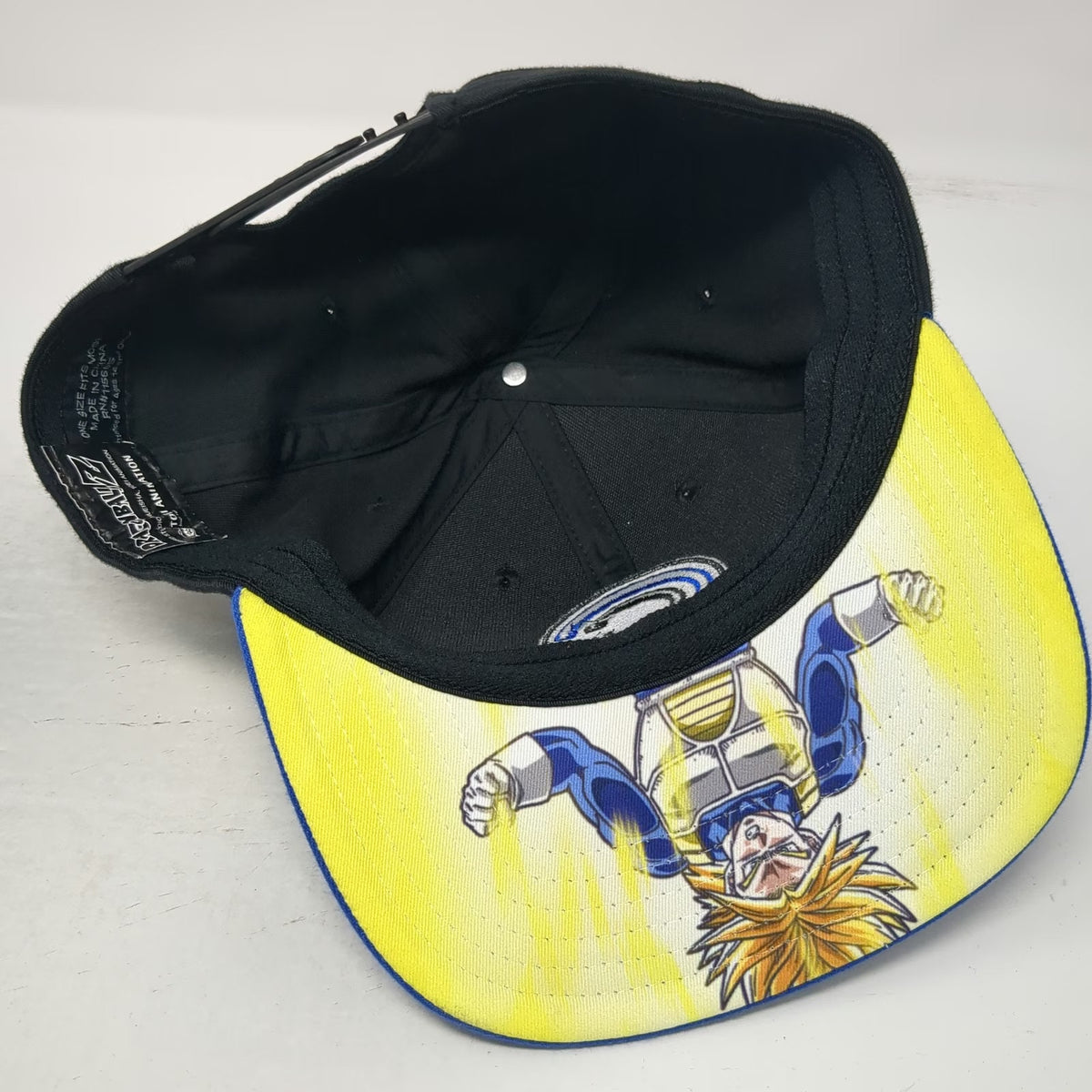 Dragon Ball Z Snapback Hat Black Blue One Size Future Trunks Capsule Corp Anime