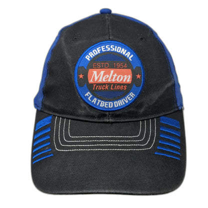 Melton Truck Lines Professional Flatbed Driver Baseball Cap Black Blue One Size