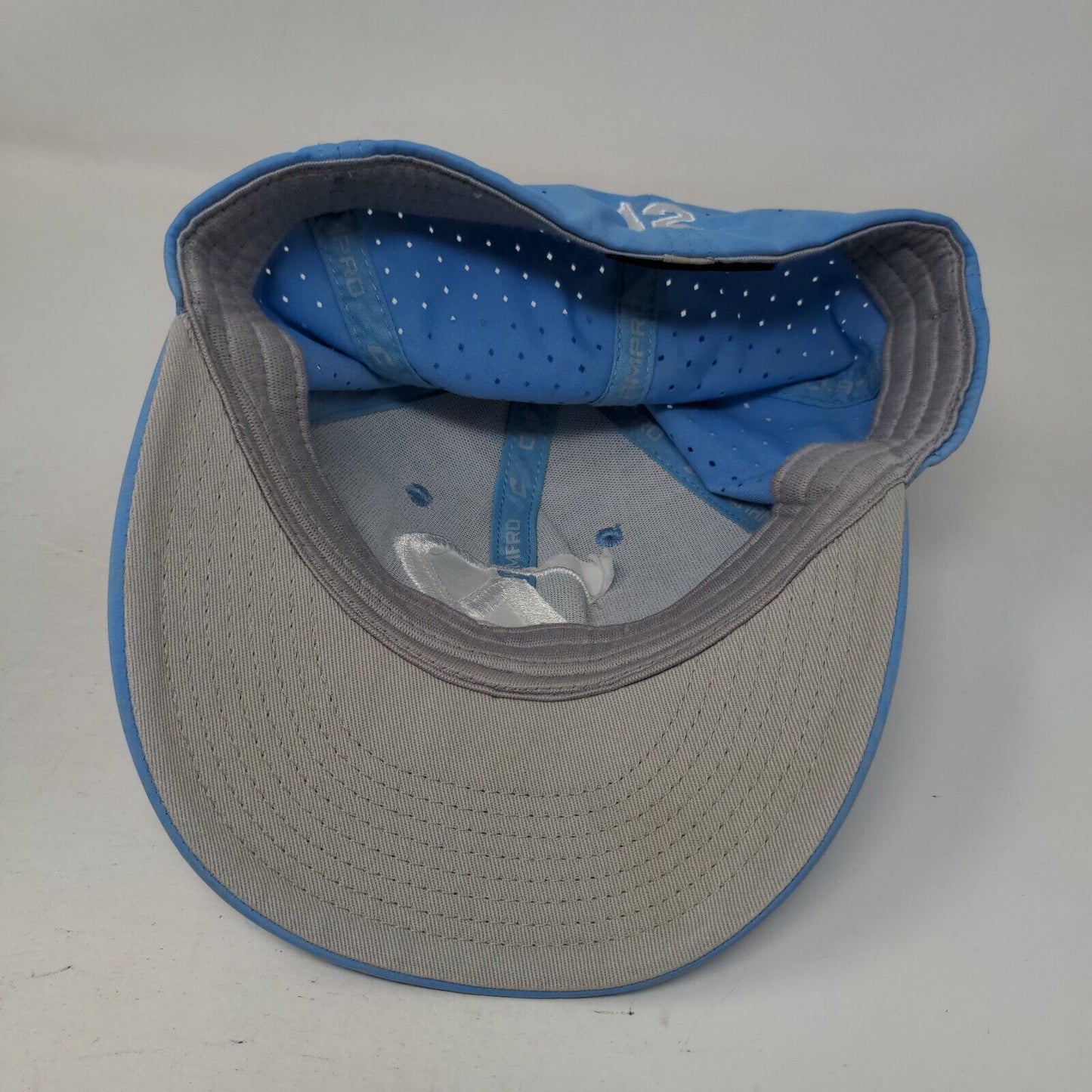 Champro Fitted Hat Blue Small-Medium Embroidered Laser Cut 6 Panel