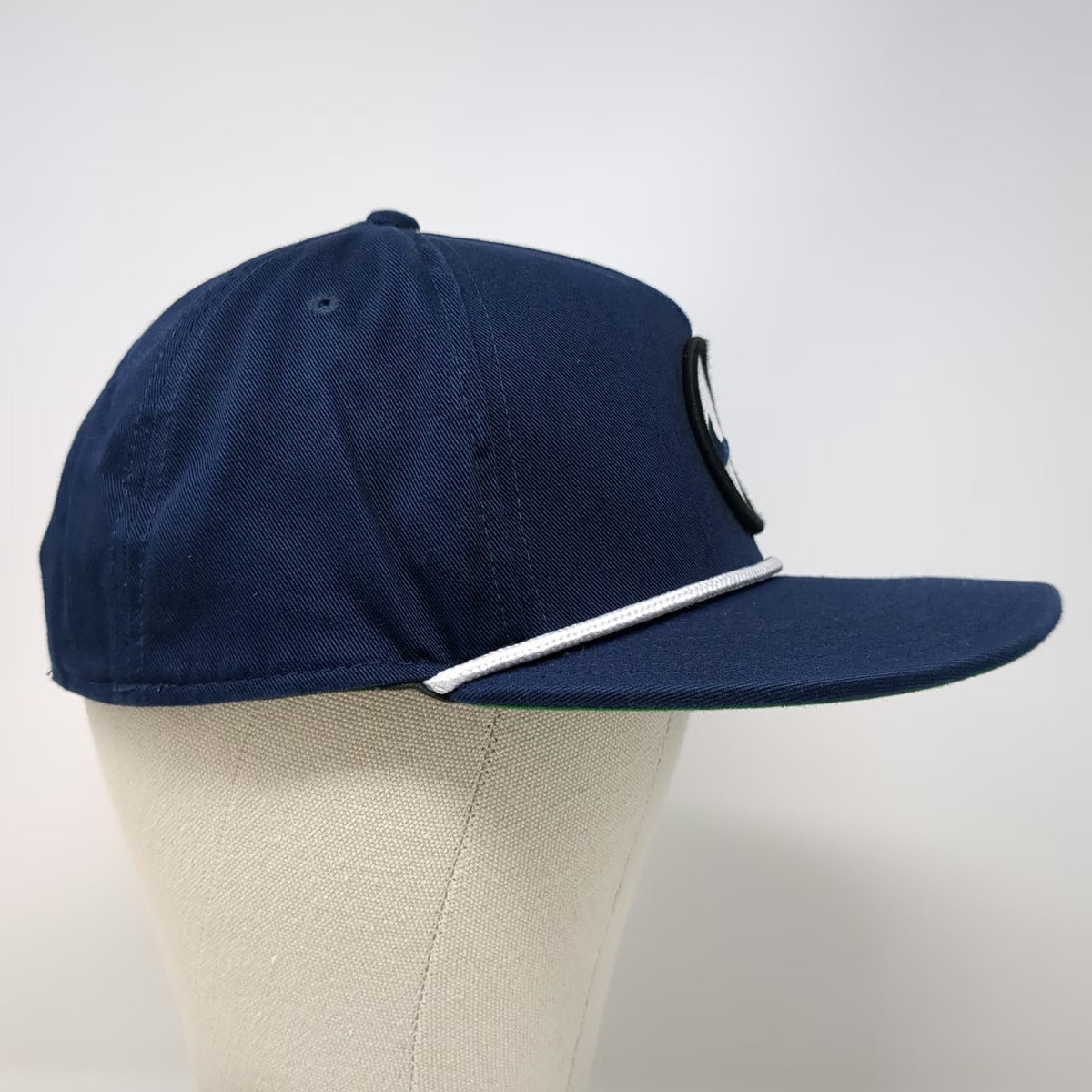 Nike 5 Panel Blue One Size Snapback Rope Green Under Visor Swoosh Logo Hat