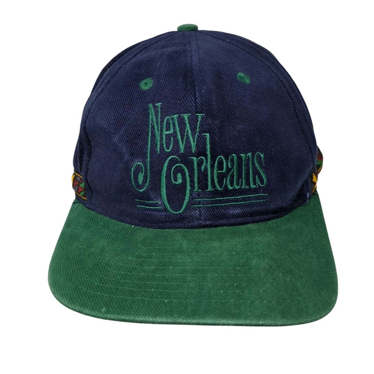 New Orleans Toggle Back Hat Multicolor OSFA Adjustable Embroidered