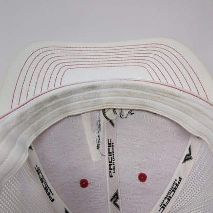 Al's Pawn & Sports Fitted Trucker Hat Red 7 3/8-8 Mesh Back Pacific Headwear