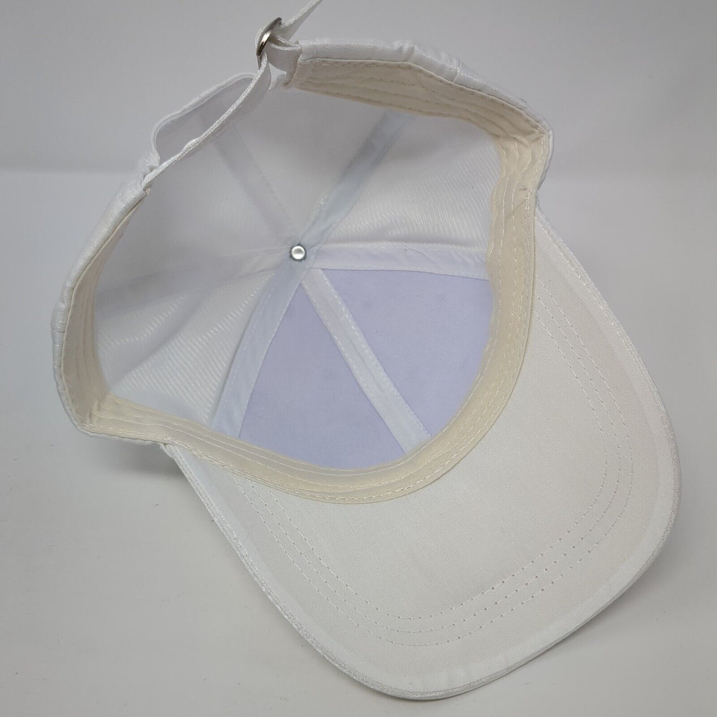 Rhinestone Butterfly Slideback Hat White OS Adjustable Embellished 6 Panel