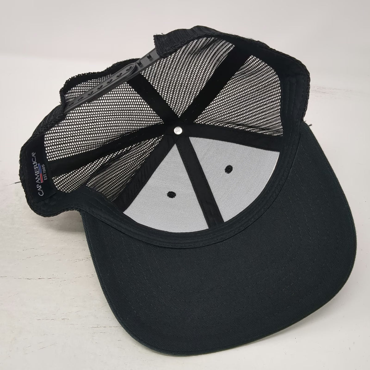 Cap America Trucker Hat Black One Size Spudnik Agricultural Mesh Snapback Red