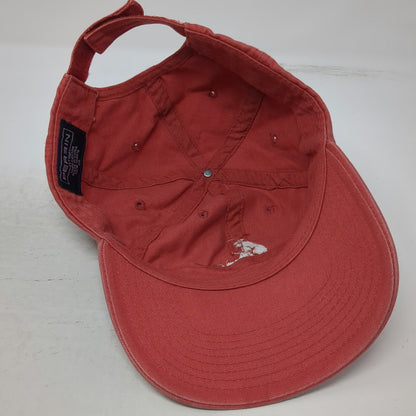 Perrin Mystic Seaport Anchor Baseball Cap Red One Size Strapback Cotton Hat
