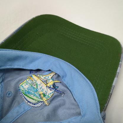 Guy Harvey Blue Camo Mahi Mahi Fish Baseball Cap One Size Strapback Fishing Hat