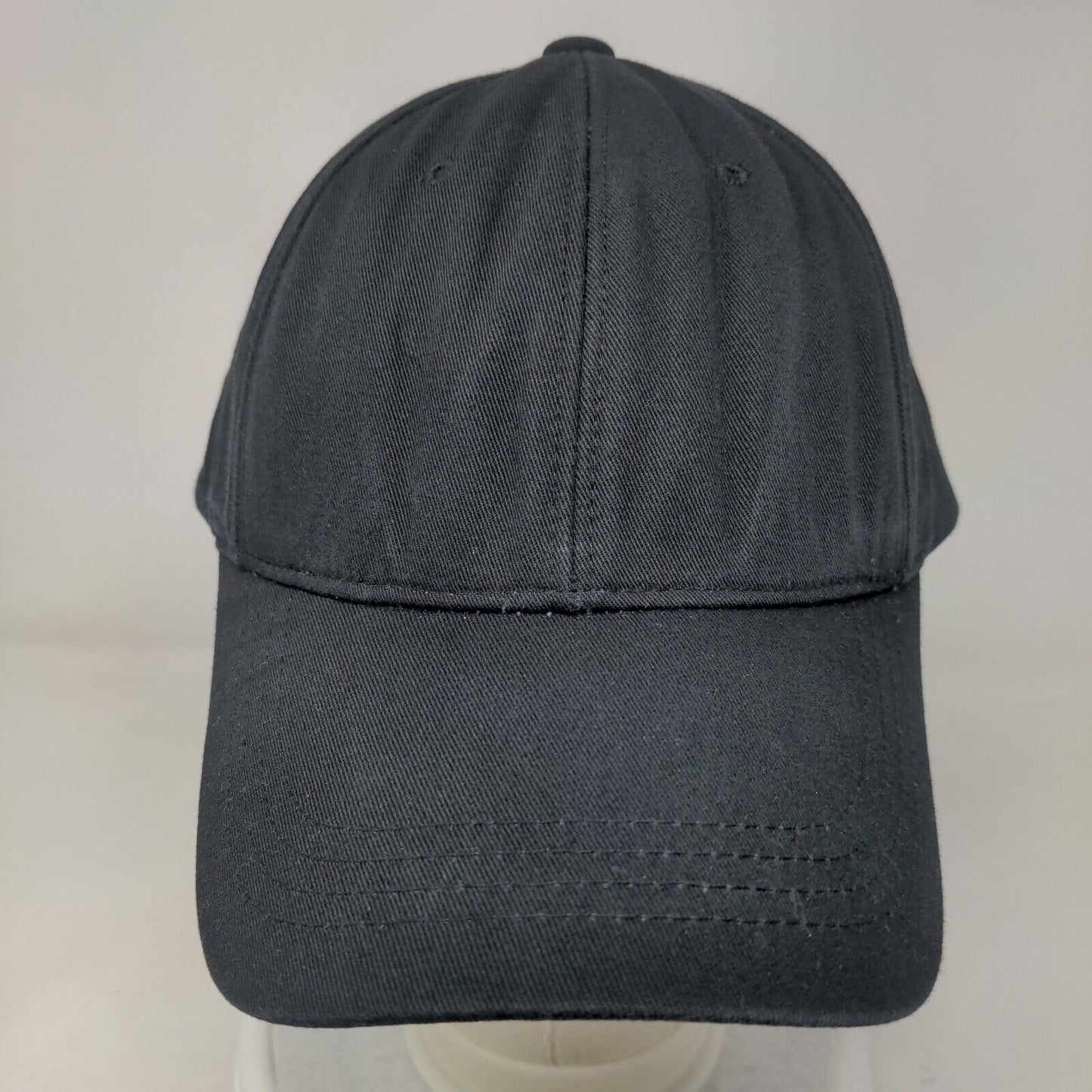 I Am Cap Slideback Hat Black XL Adjustable 6 Panel Solid Blank
