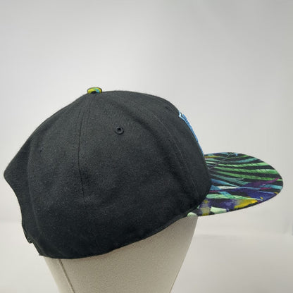'47 New York Yankees MLB Snapback Hat Black Floral Visor One Size OSFA Flat Brim