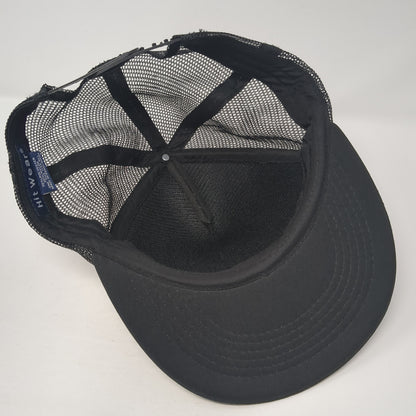 Blood Drop Logo Snapback Mesh Back Trucker Hat Black One Size Hit Wear