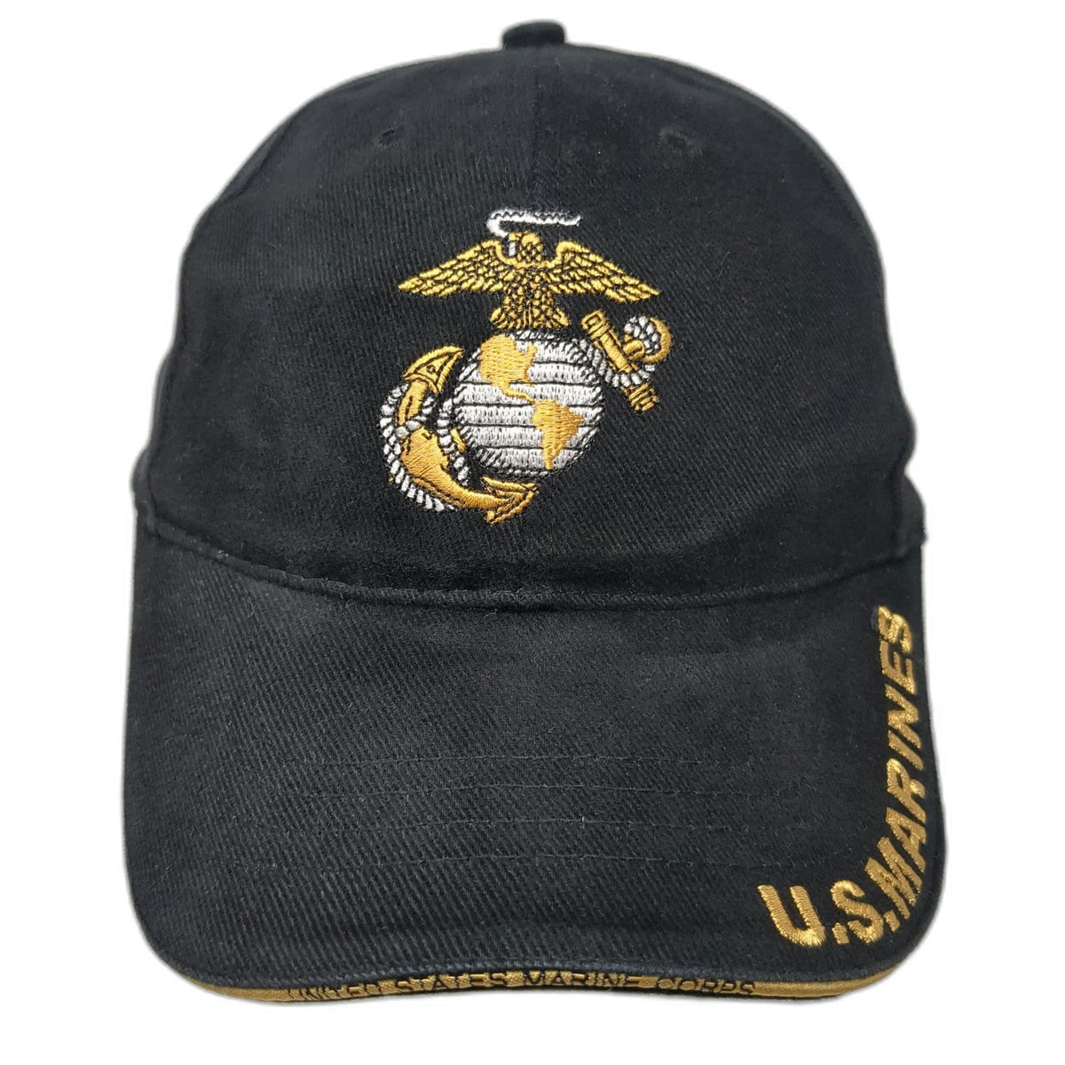 Eagle Crest USMC EGA Semper Fi Black One Size Baseball Cap Strapback Hat