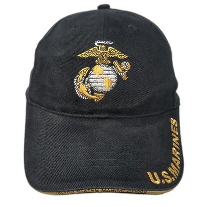 Eagle Crest USMC EGA Semper Fi Black One Size Baseball Cap Strapback Hat