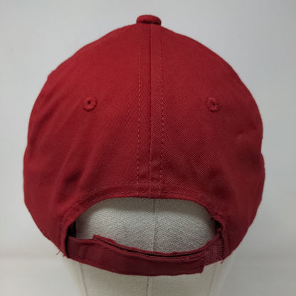 George Strapback Hat One Size Red Adjustable Strap Vented Holes Blank