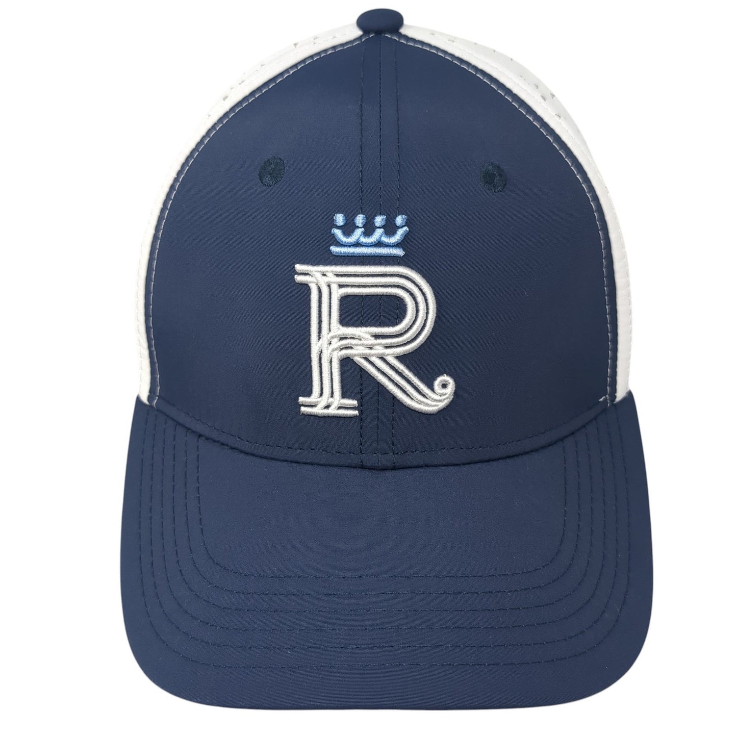 Royals Slideback Hat Blue One Size Adjustable Laser Cut Colorblock