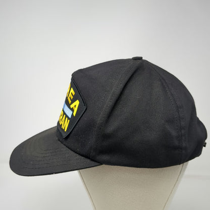 HMC Honors 5 Panel Black One Size Korea Veteran Service Ribbon Pin Snapback hat