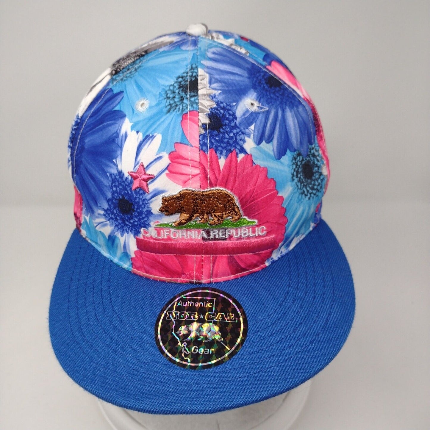 California Republic Bear Snapback Hat Multicolor OSFA Floral Hawaiian