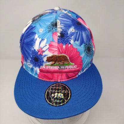 California Republic Bear Snapback Hat Multicolor OSFA Floral Hawaiian