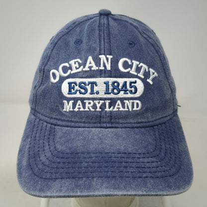 Sunsations Ocean City Maryland Blue One Size Baseball Cap Cotton Slideback Hat