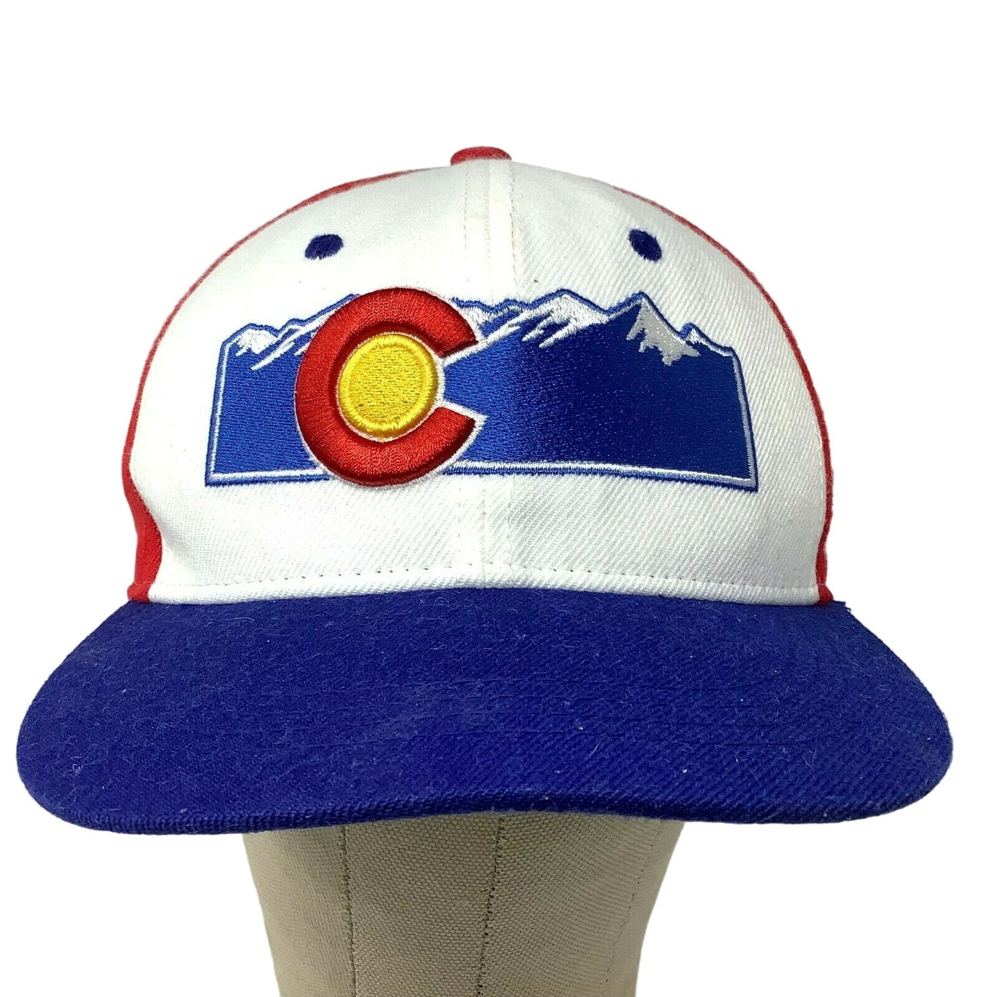 Colorado Mountains C Burnies Hat Red White & Blue Snapback Adjustable
