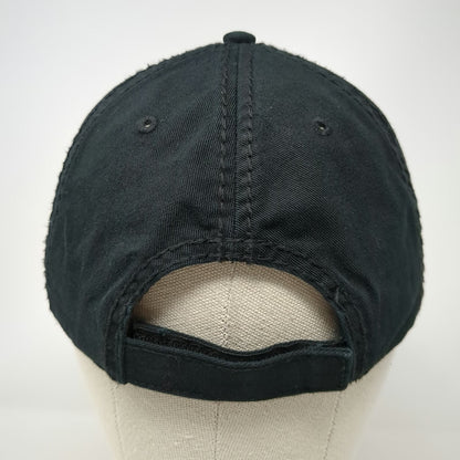 Otto Baseball Cap Black One Size Distressed Jackson Studios Cotton Strapback Hat