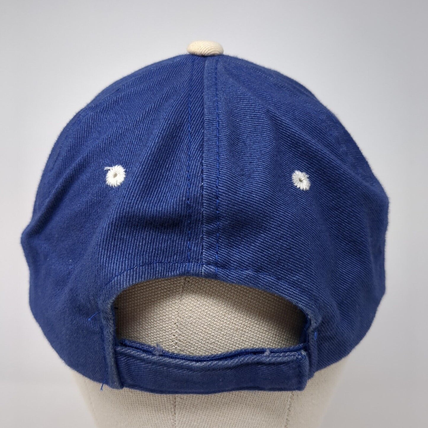 Letter N Strapback Hat Blue One Size Adjustable Outdoor Cap 6 Panel