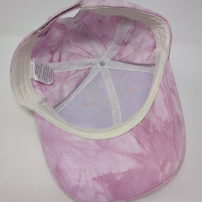 Unbranded Strapback Hat Pink One Size Adjustable Tie Dye Blank 6 Panel