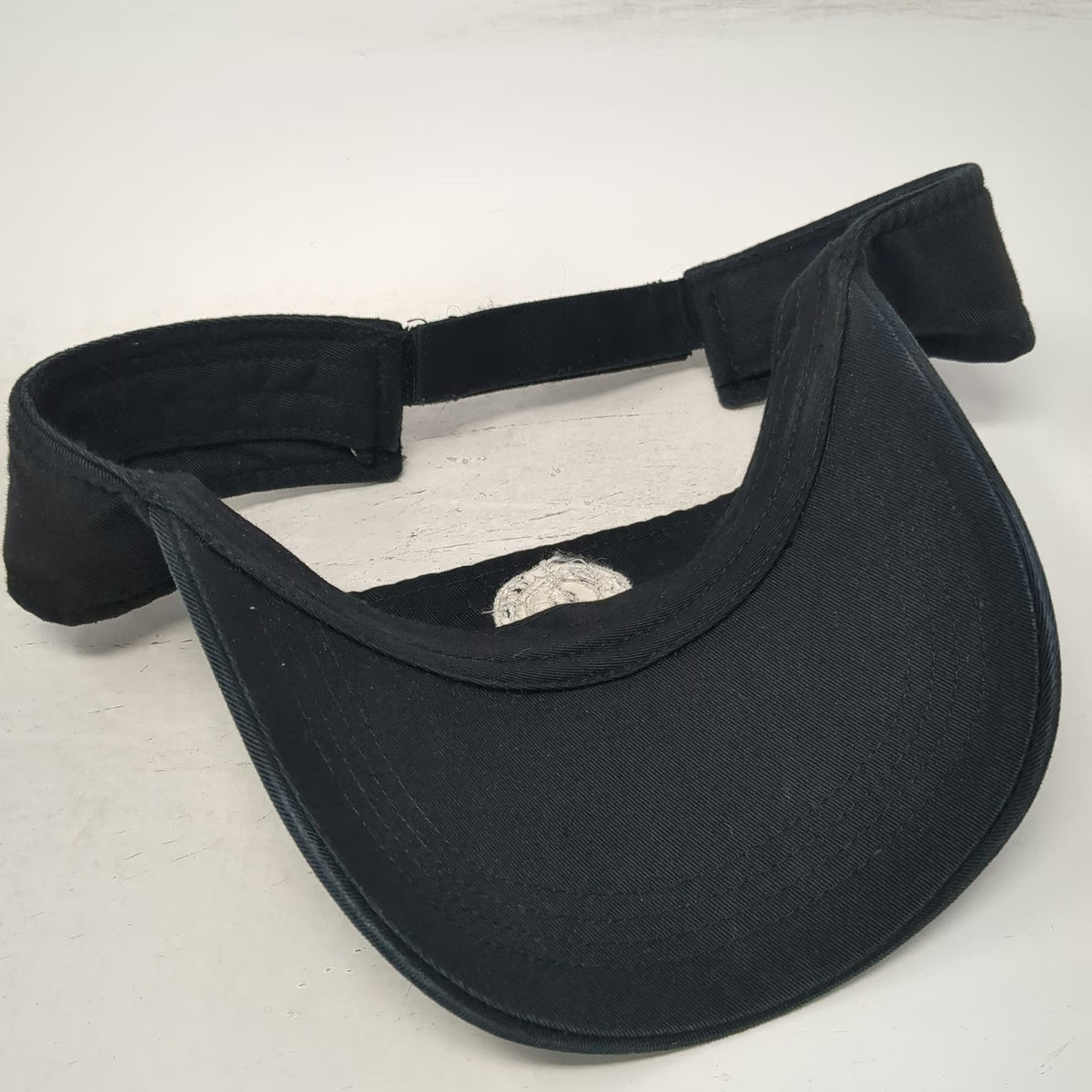 Anvil Visor Black One Size Gold's Gym Logo Pink Ribbon Fitness Workout Hat