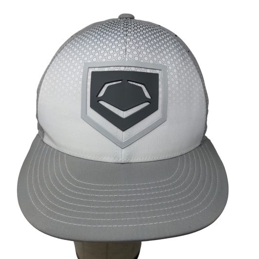 Evoshield Men's Fitted Hat Gray White Size S/M Embroidered Logo Poly Spandex