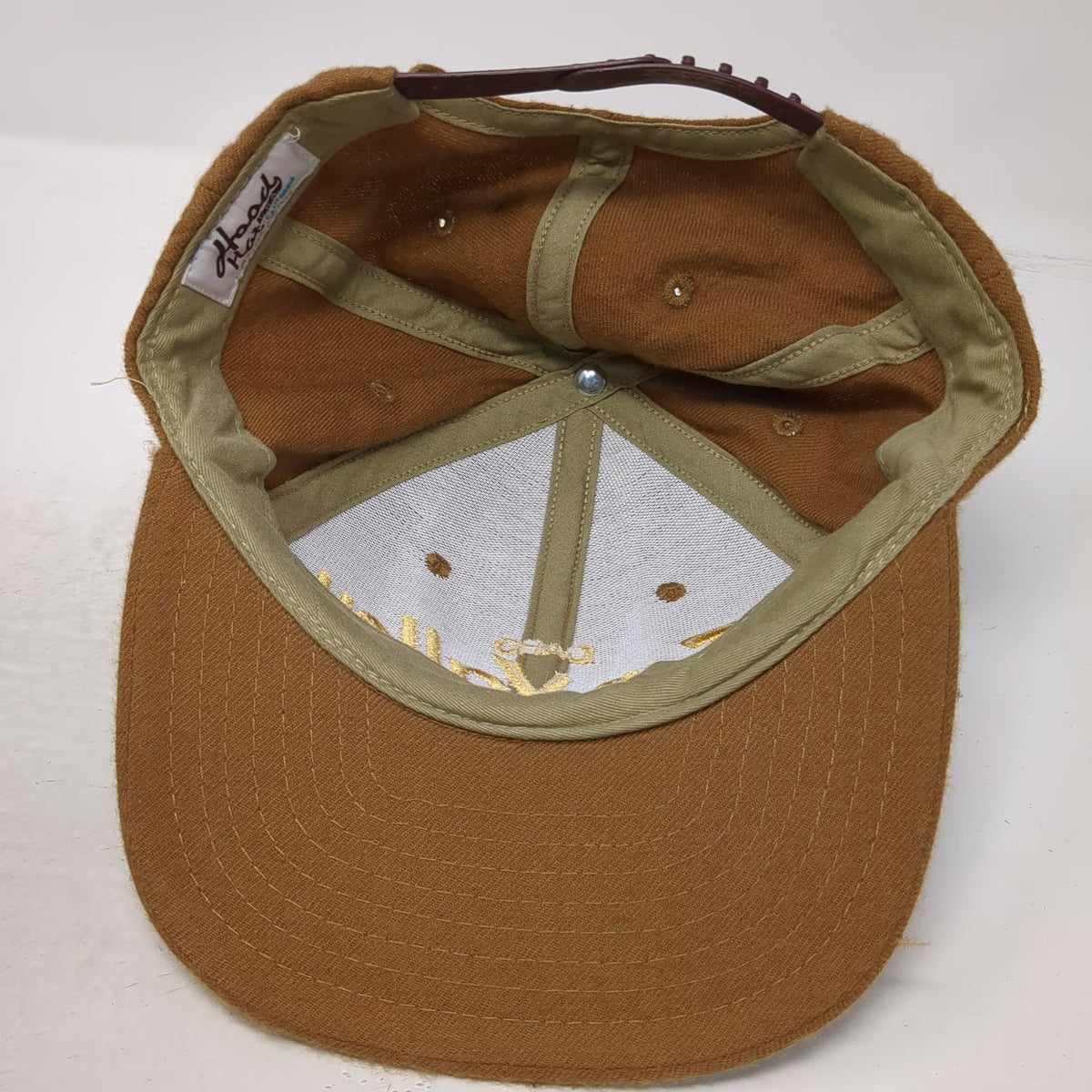 Hood Hat Snapback Brown One Size Idaho Sun Valley Gold Embroidery Wool hat