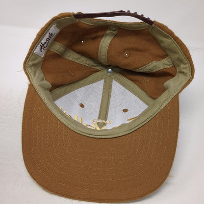Hood Hat Snapback Brown One Size Idaho Sun Valley Gold Embroidery Wool hat