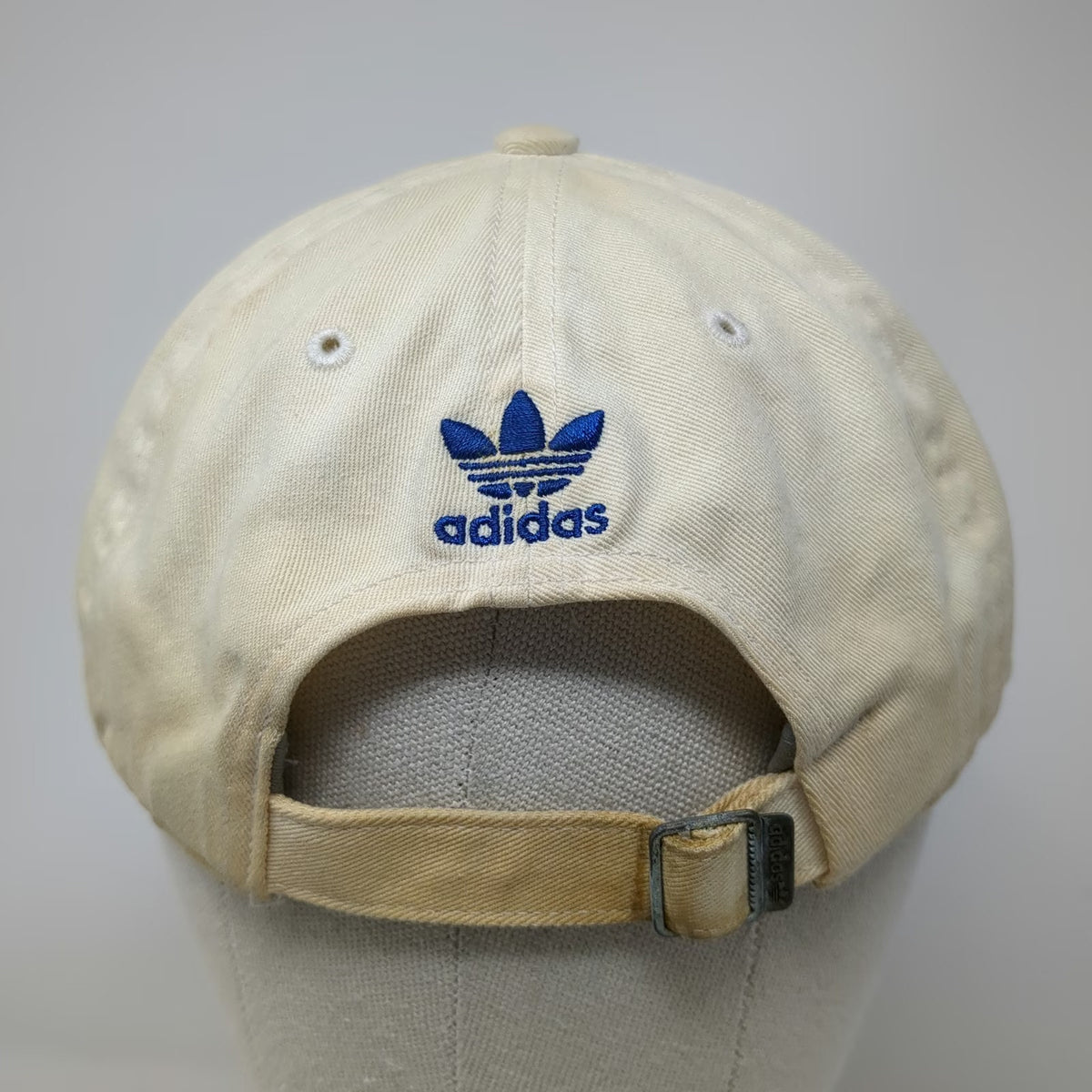 Adidas Baseball Cap Beige One Size Embroidered Trefoil Logo Stars Cotton Hat
