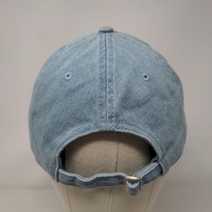 Smiley Face Slideback Hat Blue One Size Embroidered American Eagle