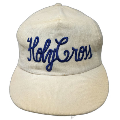 University Square 5 Panel Beige Blue One Size Corduroy Script Snapback Hat