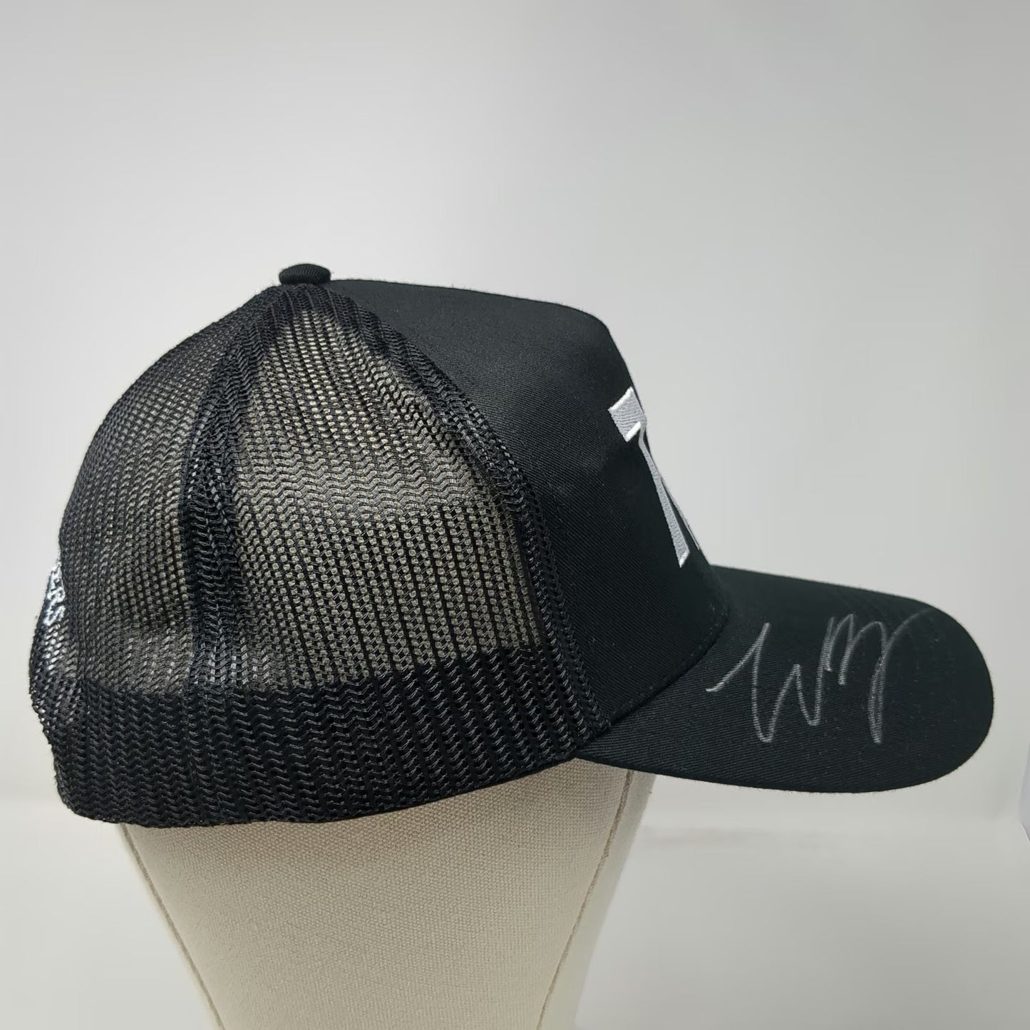 OTTO Warren Zeiders Signed Trucker Hat Black OS Autographed Mesh Snapback Bolt