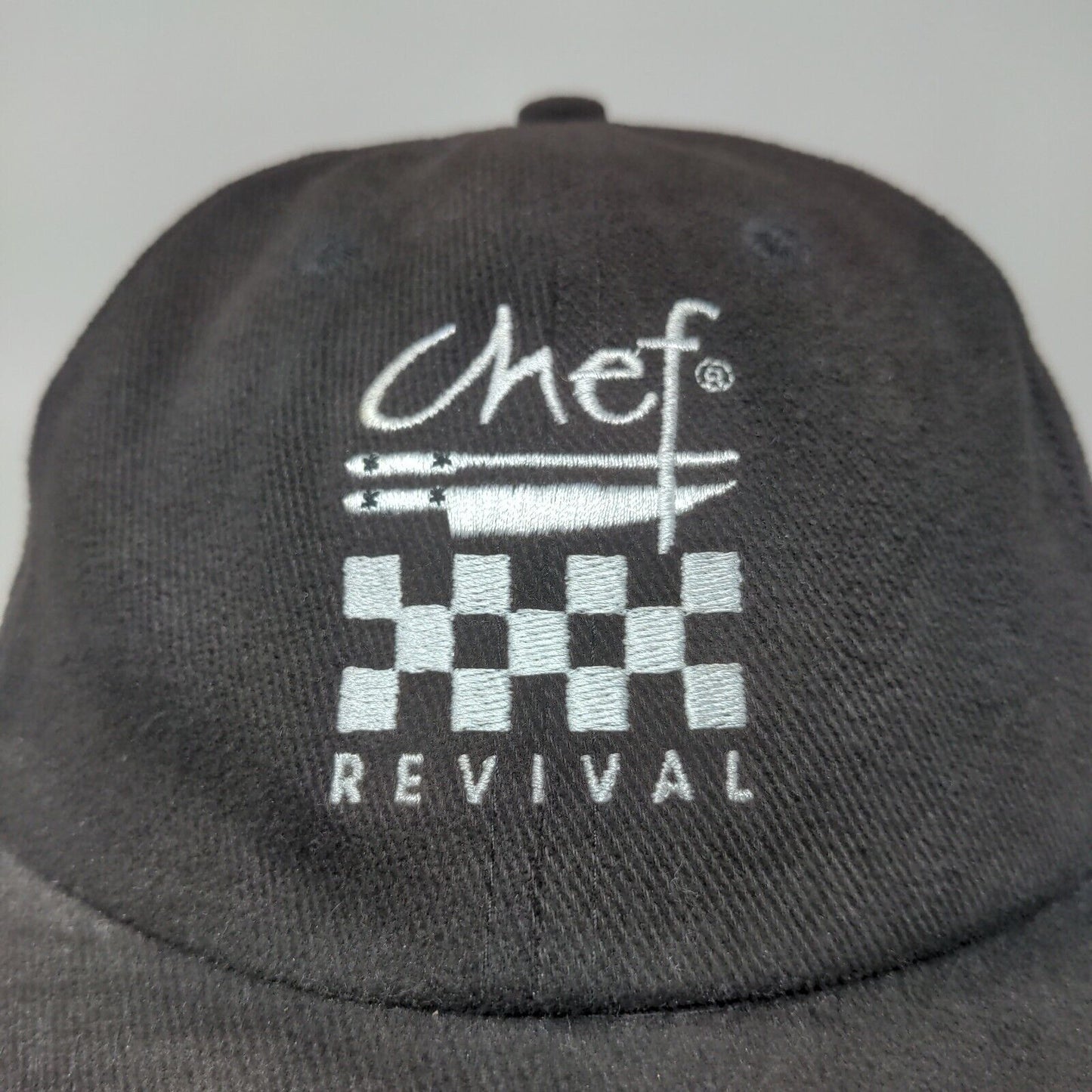 Chef Revival Men's Slideback Hat Black Adjustable Embroidered Logo